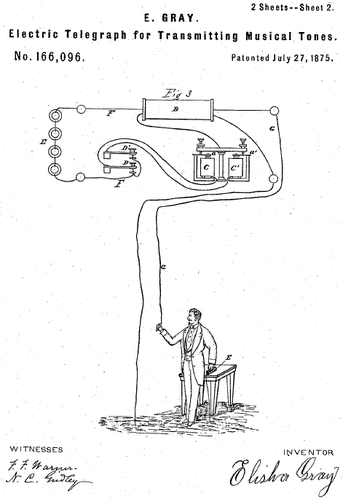 格雷电传琴的专利