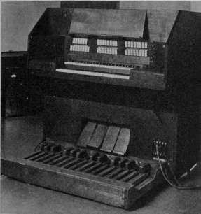 图为科克·威尔林发明的“力自欢电风琴”的键盘部分
