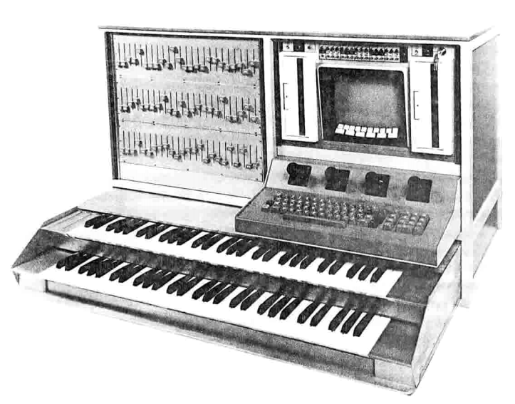 哈尔·奥尔斯合成器（图：计算机音乐学报[Computer Music Journal]第1卷第4册）
